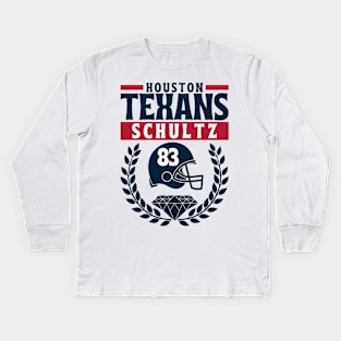 Houston Texans Schultz 83 American Football Kids Long Sleeve T-Shirt